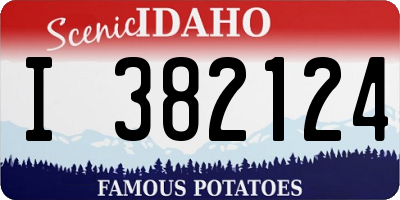 ID license plate I382124