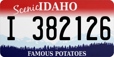 ID license plate I382126