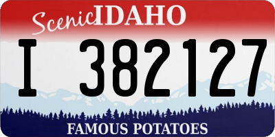 ID license plate I382127