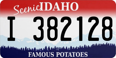 ID license plate I382128