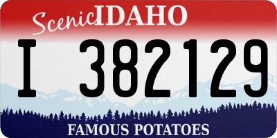 ID license plate I382129