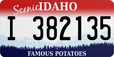 ID license plate I382135