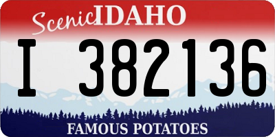 ID license plate I382136
