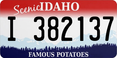 ID license plate I382137