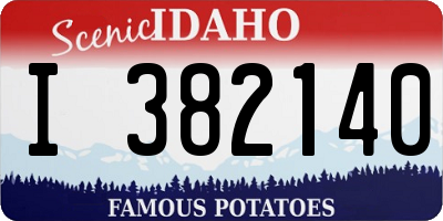 ID license plate I382140