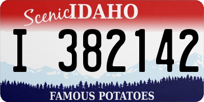 ID license plate I382142