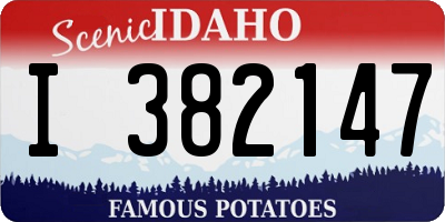 ID license plate I382147