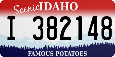 ID license plate I382148