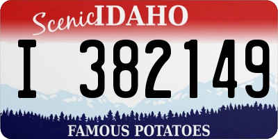 ID license plate I382149
