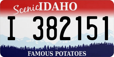 ID license plate I382151