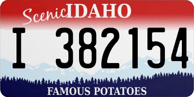 ID license plate I382154