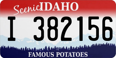ID license plate I382156