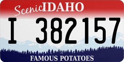 ID license plate I382157