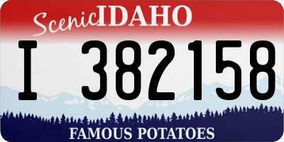 ID license plate I382158