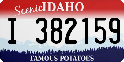 ID license plate I382159