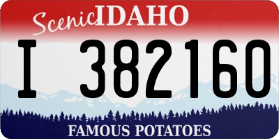 ID license plate I382160