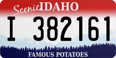 ID license plate I382161