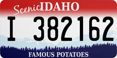 ID license plate I382162