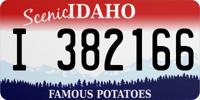 ID license plate I382166