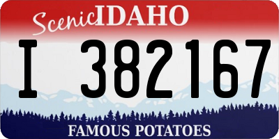 ID license plate I382167