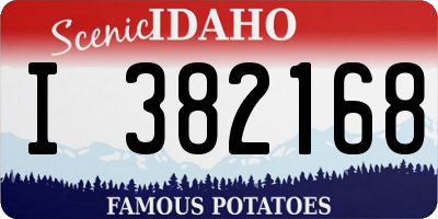 ID license plate I382168