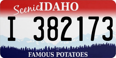 ID license plate I382173