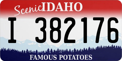 ID license plate I382176