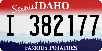 ID license plate I382177