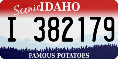 ID license plate I382179