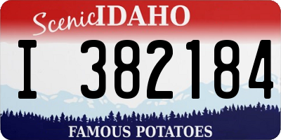 ID license plate I382184
