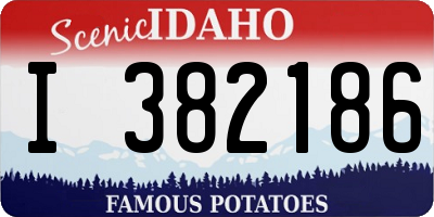 ID license plate I382186