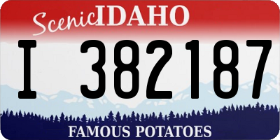 ID license plate I382187