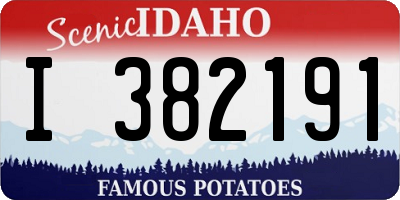 ID license plate I382191