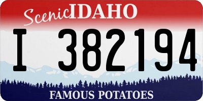 ID license plate I382194