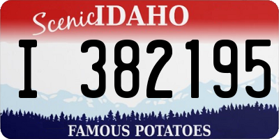 ID license plate I382195