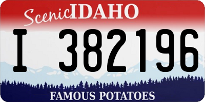 ID license plate I382196