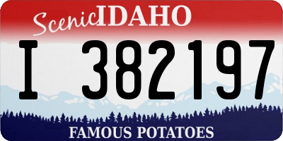 ID license plate I382197