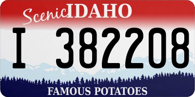 ID license plate I382208