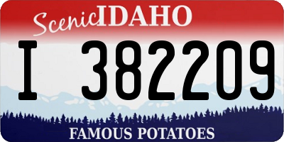 ID license plate I382209