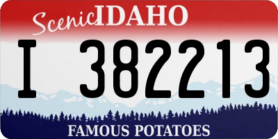 ID license plate I382213