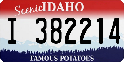 ID license plate I382214