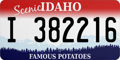 ID license plate I382216