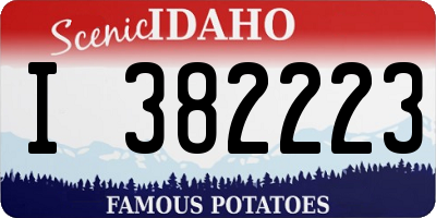 ID license plate I382223