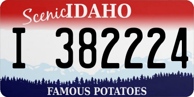 ID license plate I382224
