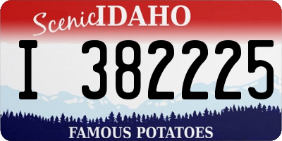 ID license plate I382225