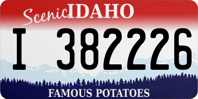 ID license plate I382226