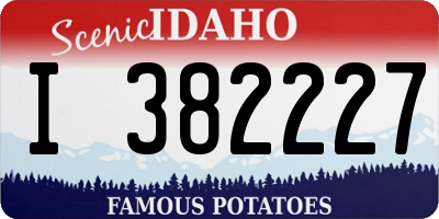 ID license plate I382227