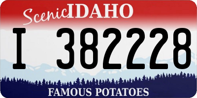 ID license plate I382228