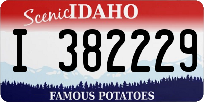 ID license plate I382229