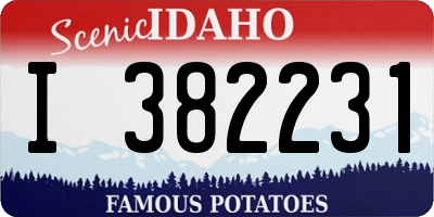 ID license plate I382231